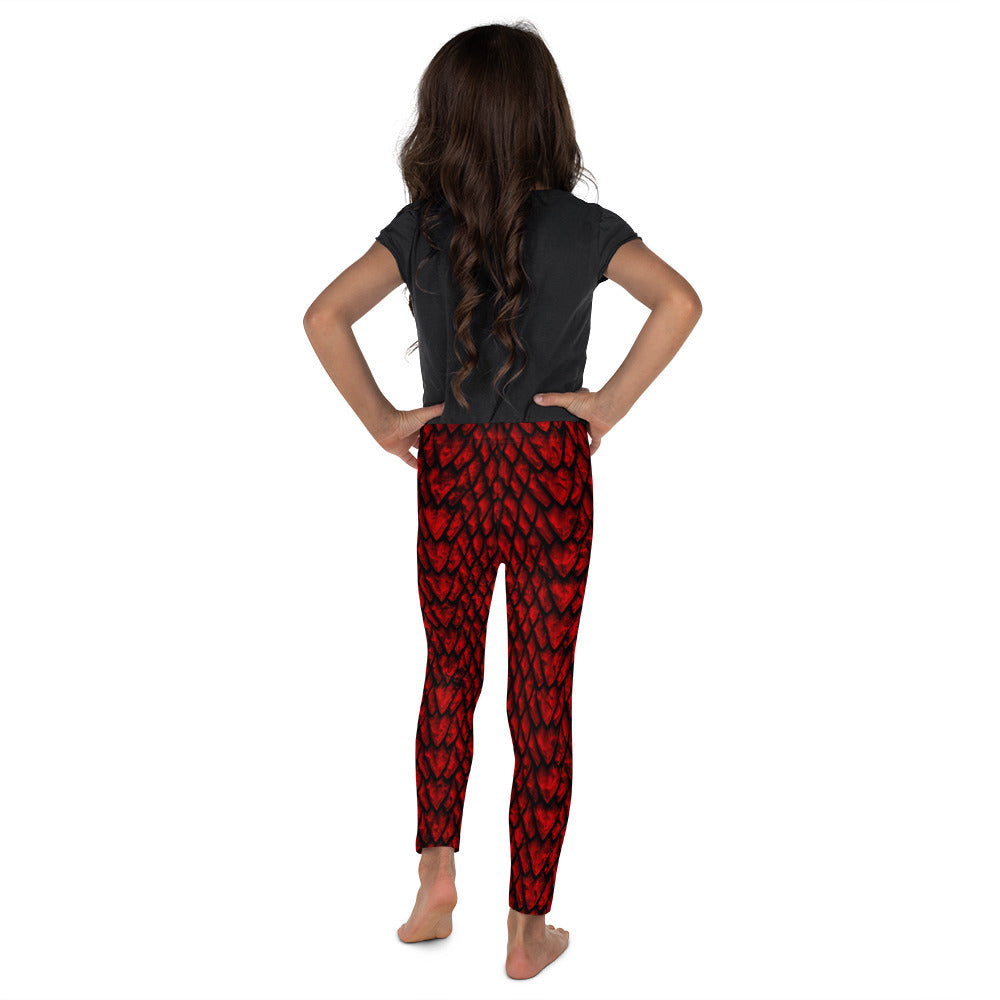 Ruby Dragon Scale Kids' Leggings