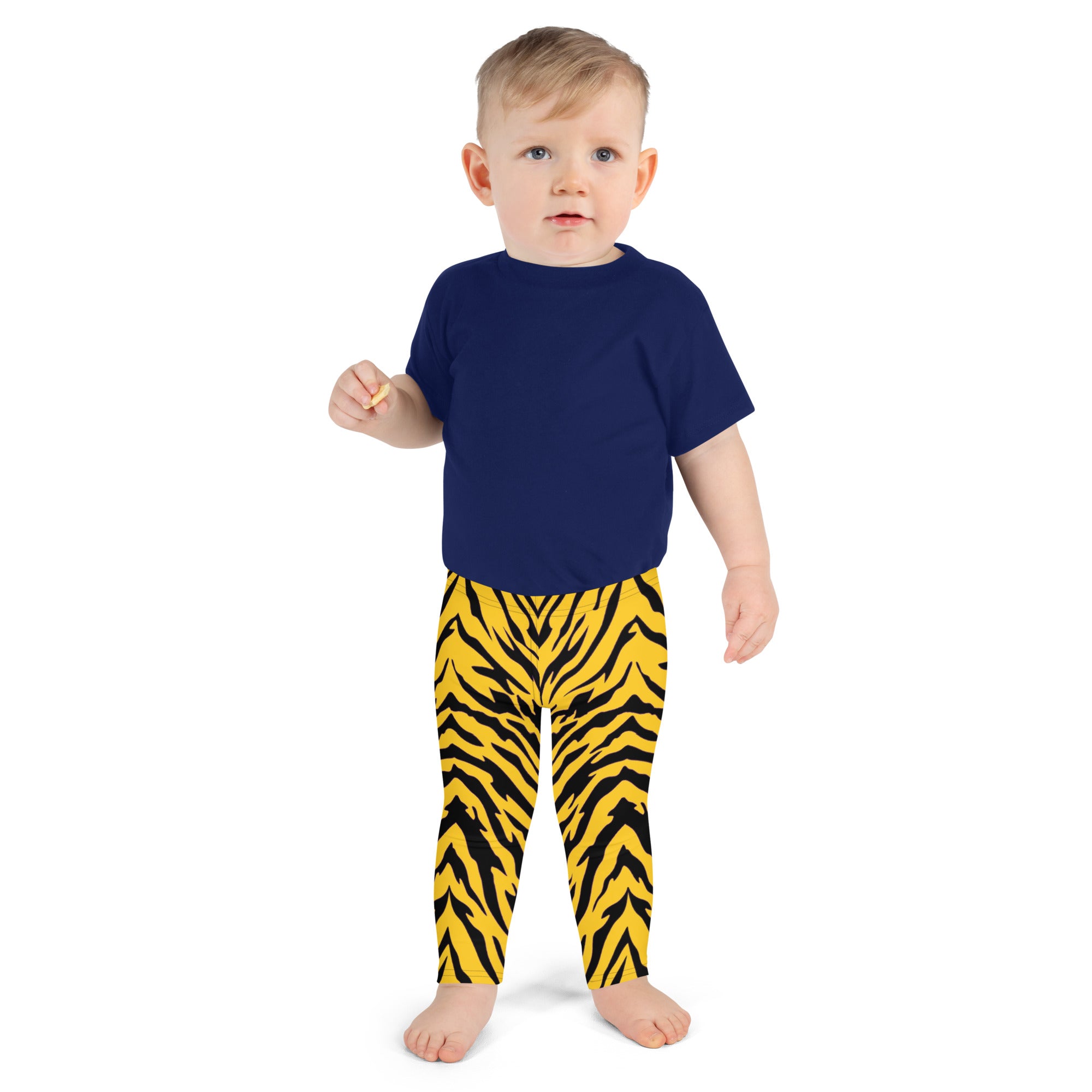 Black and Gold Tiger Stripes Kids' Leggings