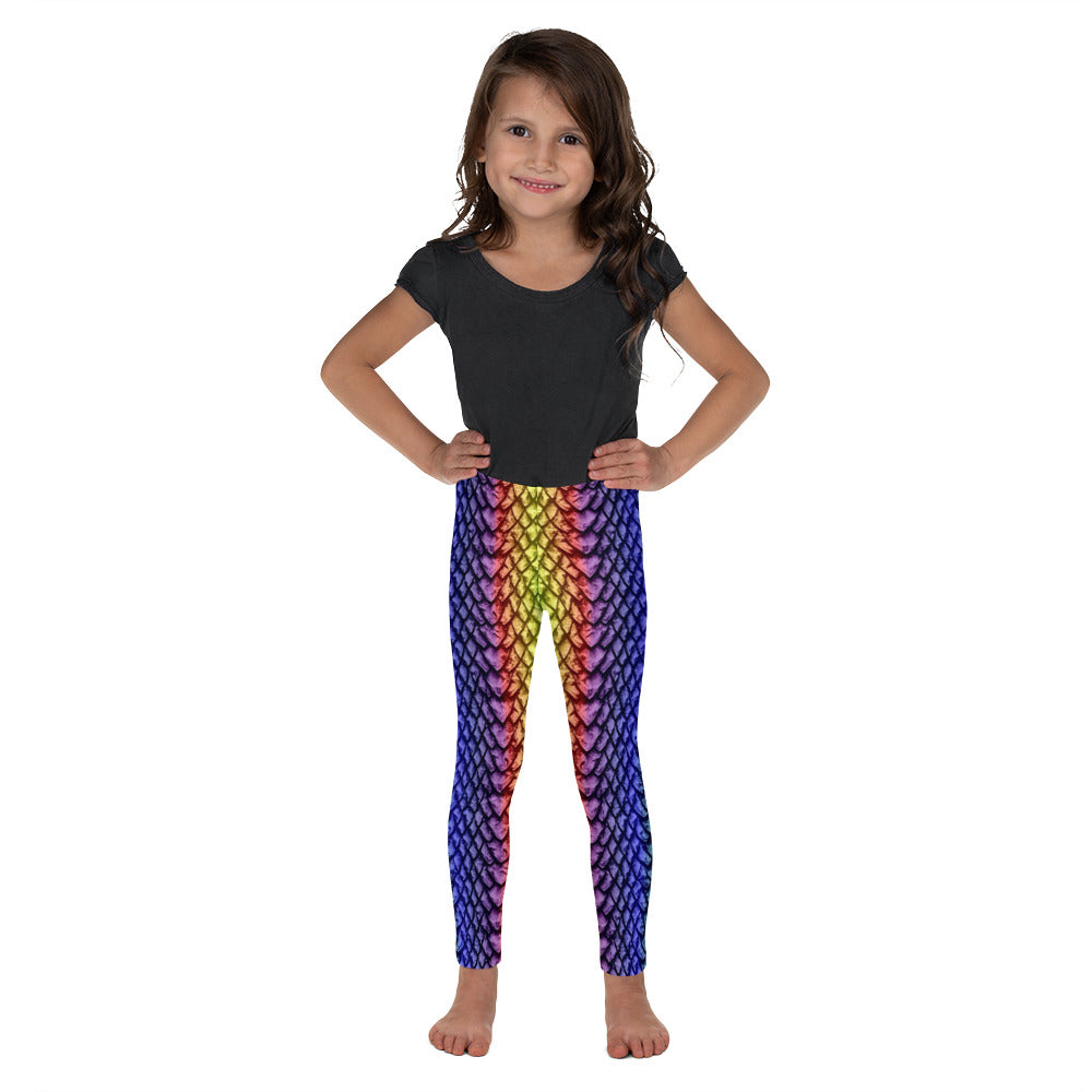 Rainbow Dragon Scale Kids' Leggings