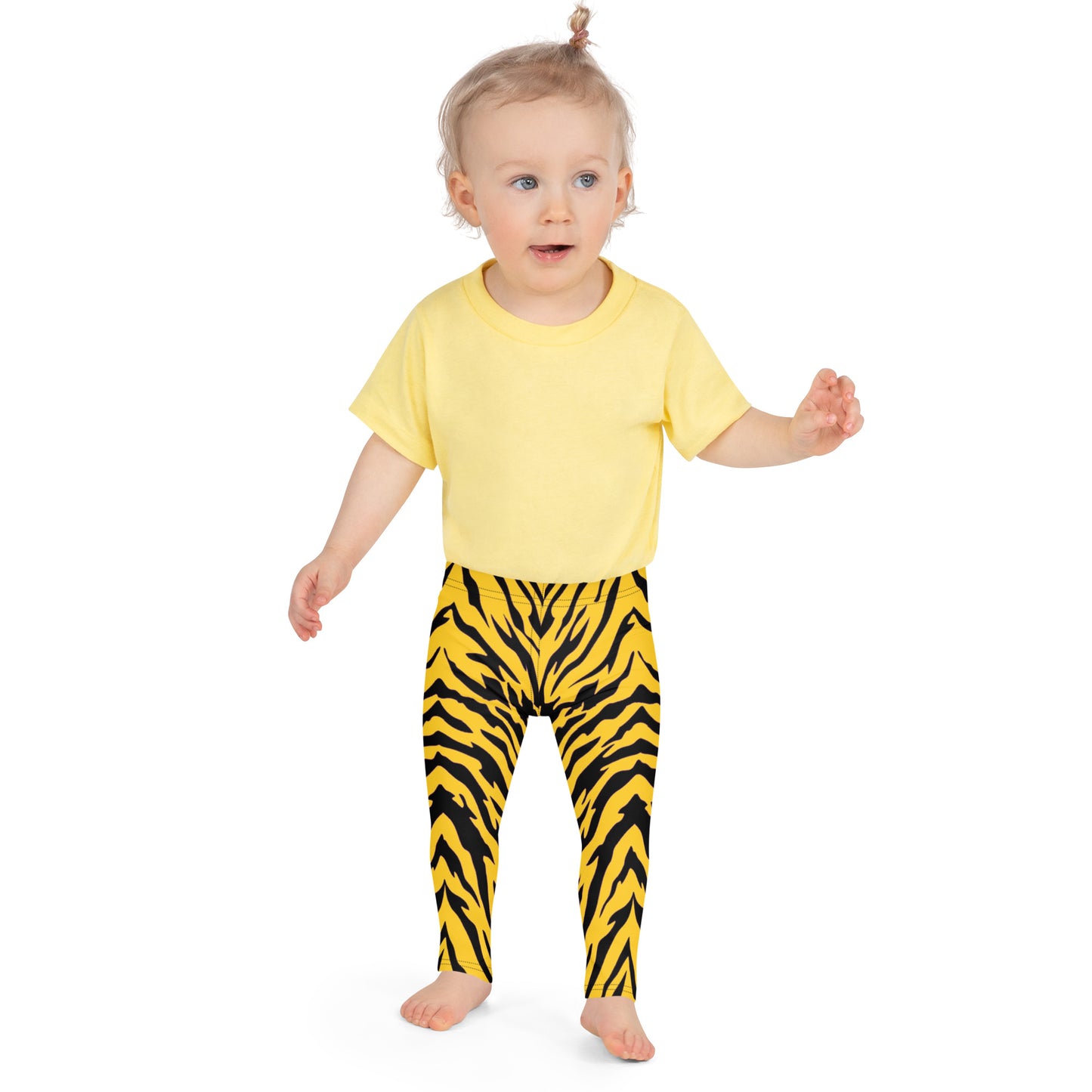 Black and Gold Tiger Stripes Kids' Leggings