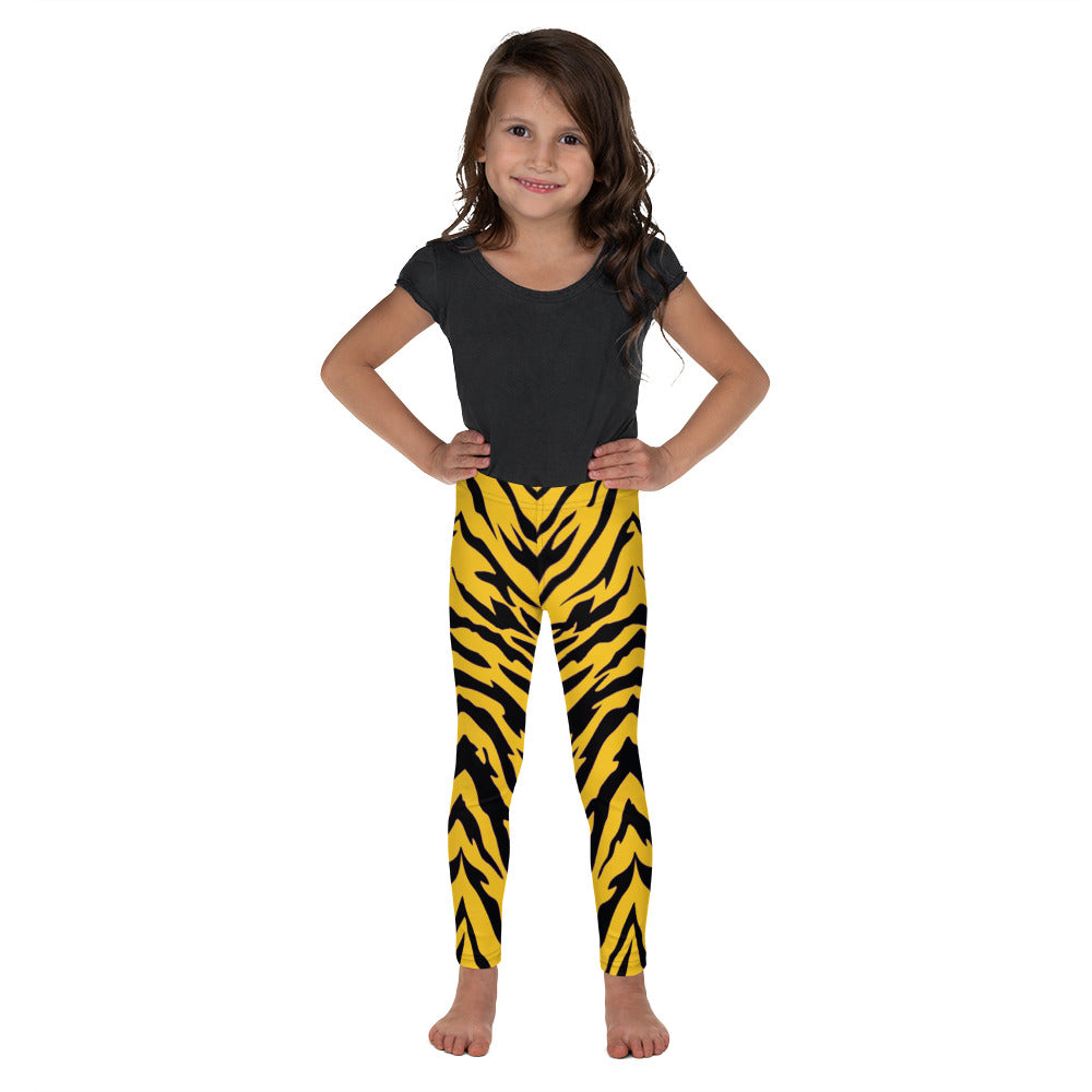 Black and Gold Tiger Stripes Kids' Leggings