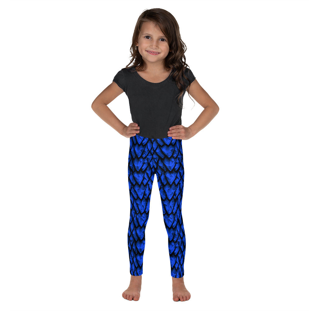 Sapphire Dragon Scale Kids' Leggings