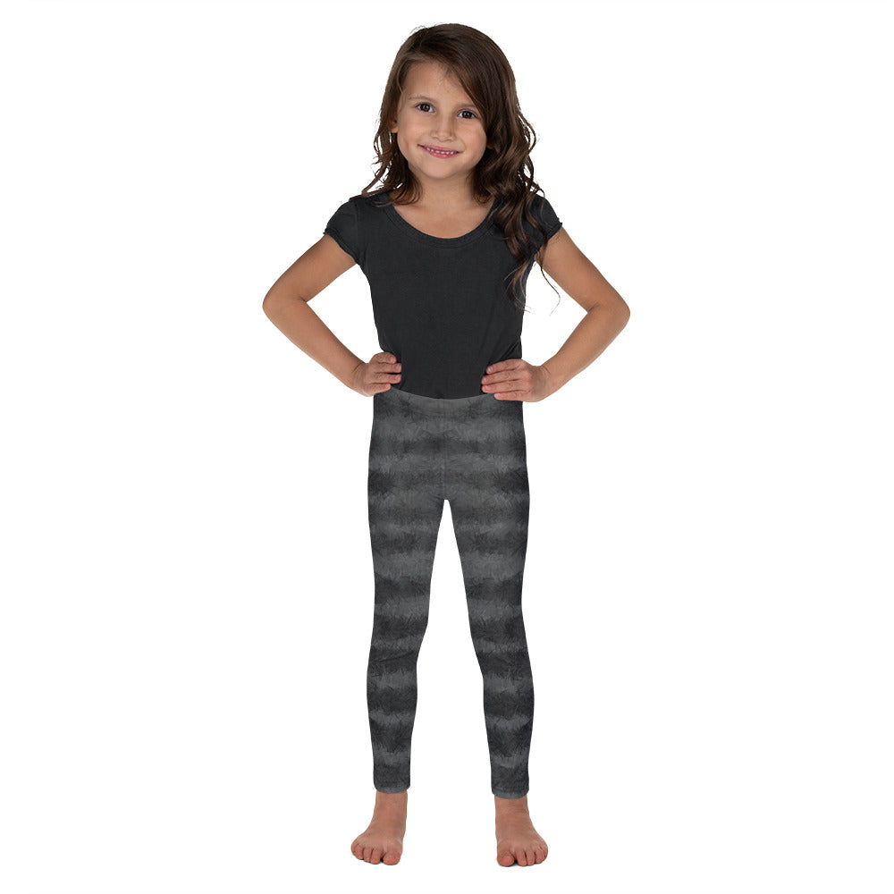 Grey Tabby Cat Fur Print Kid's Leggings
