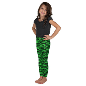 Emerald Dragon Scale Kid's Leggings