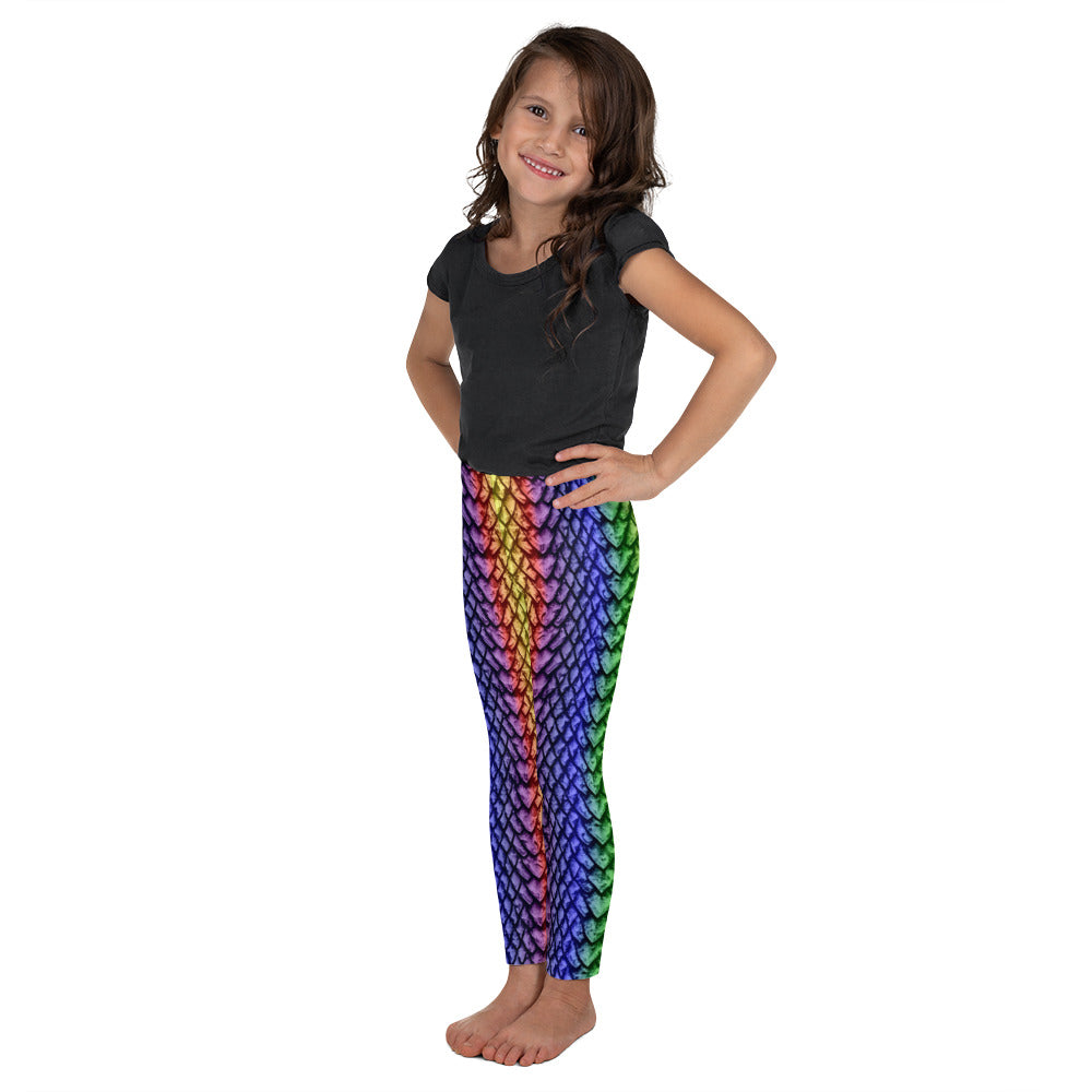 Rainbow Dragon Scale Kids' Leggings