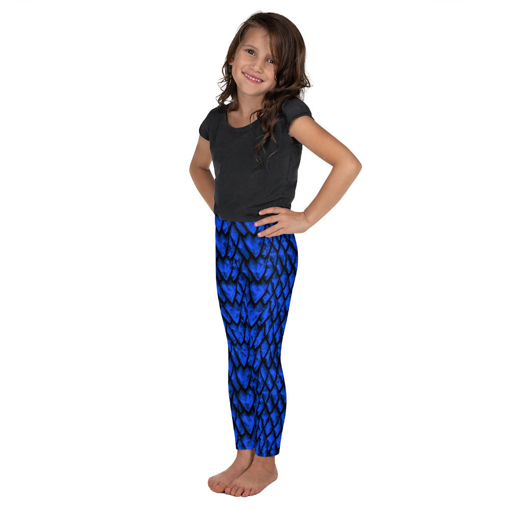 Sapphire Dragon Scale Kids' Leggings