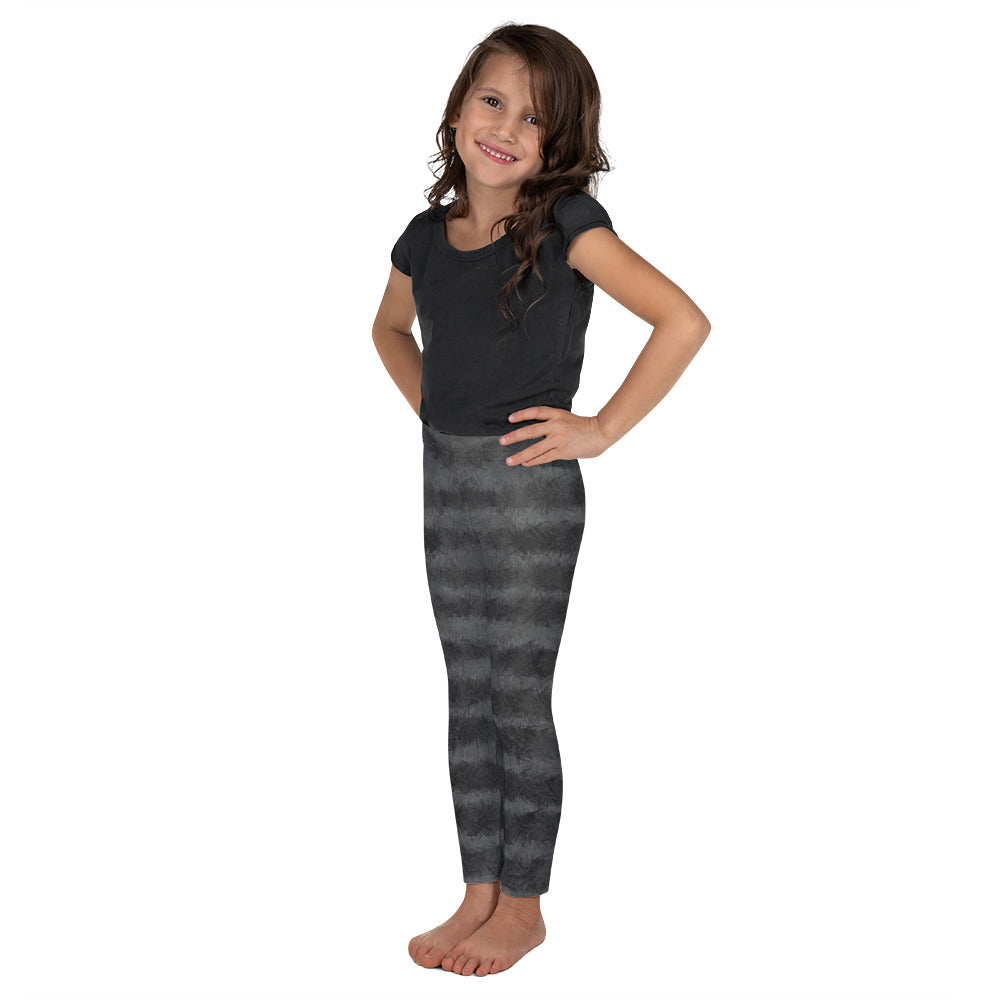 Grey Tabby Cat Fur Print Kids' Leggings