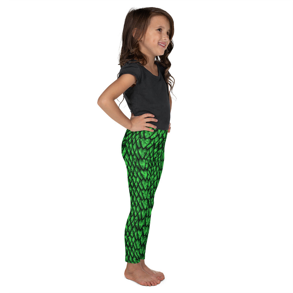 Emerald Dragon Scale Kids' Leggings