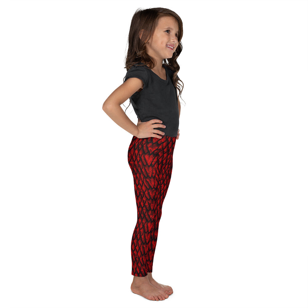 Ruby Dragon Scale Kids' Leggings