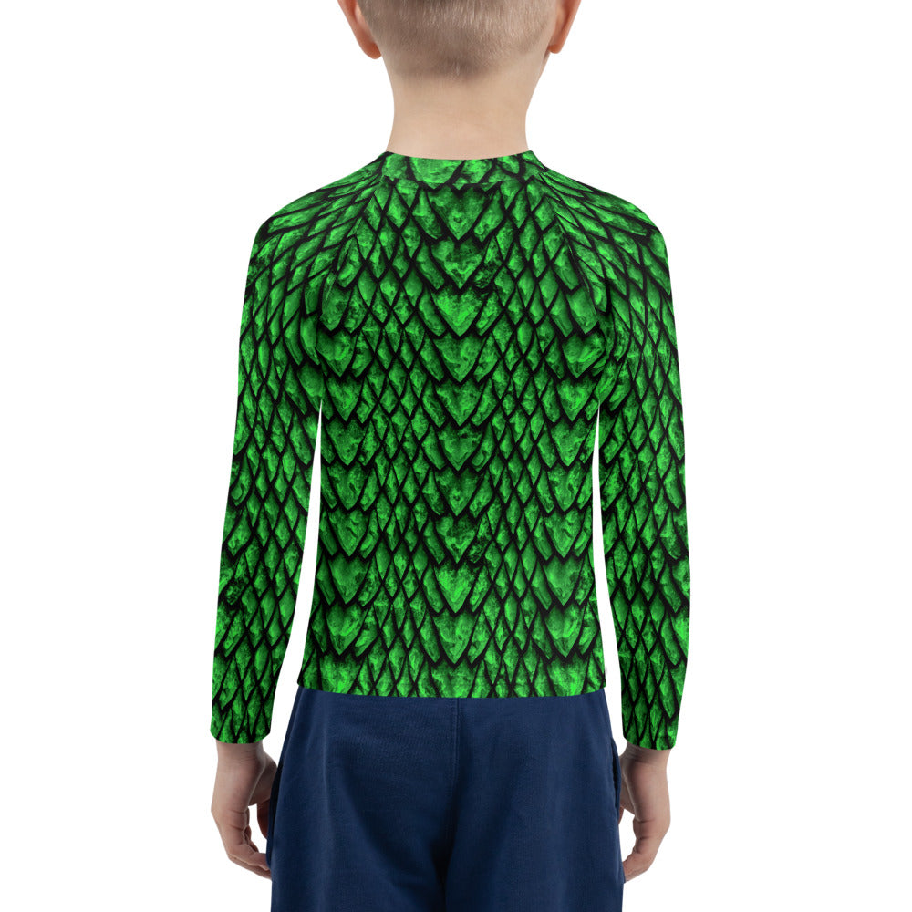 Emerald Dragon Scale Kids' Rash Guard