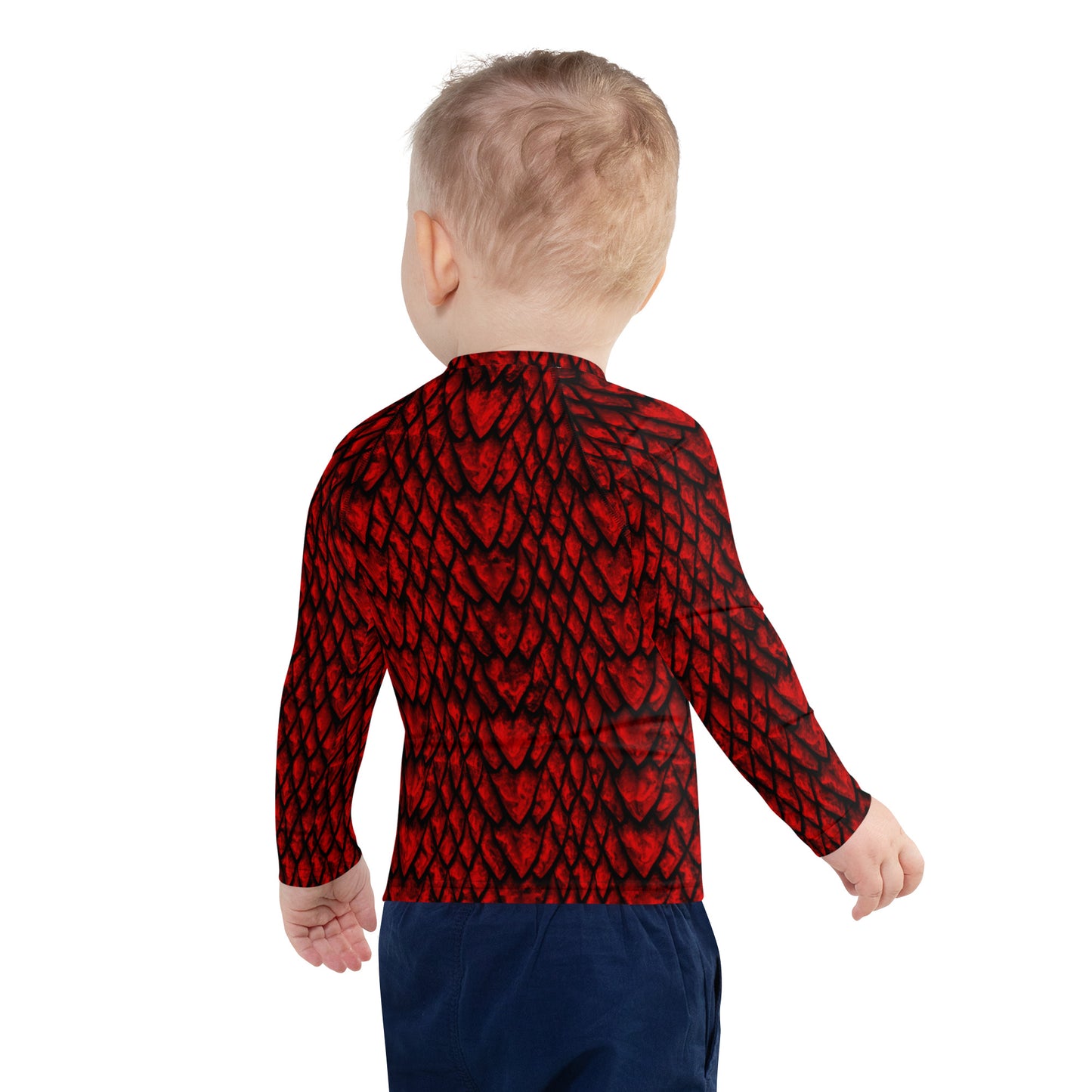 Ruby Dragon Scale Kids' Rash Guard