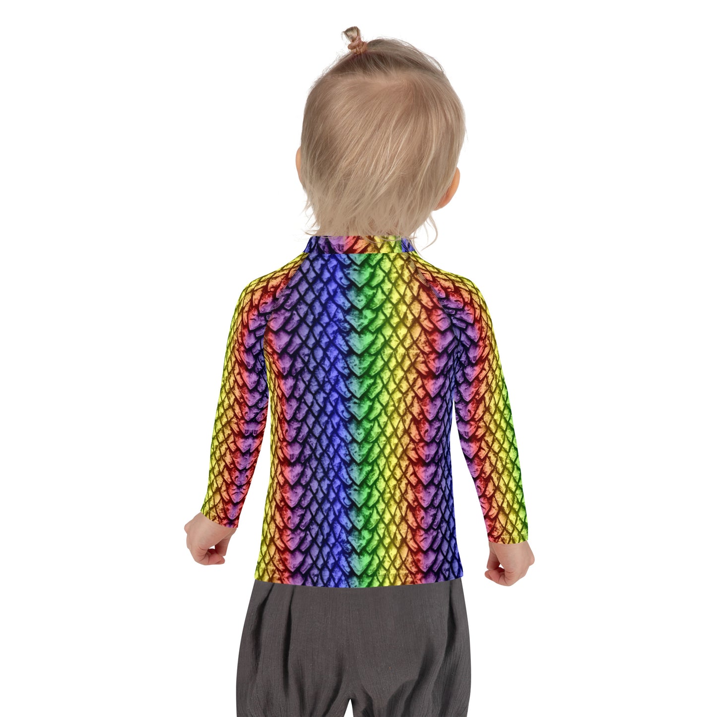 Rainbow Dragon Scale Kids' Rash Guard