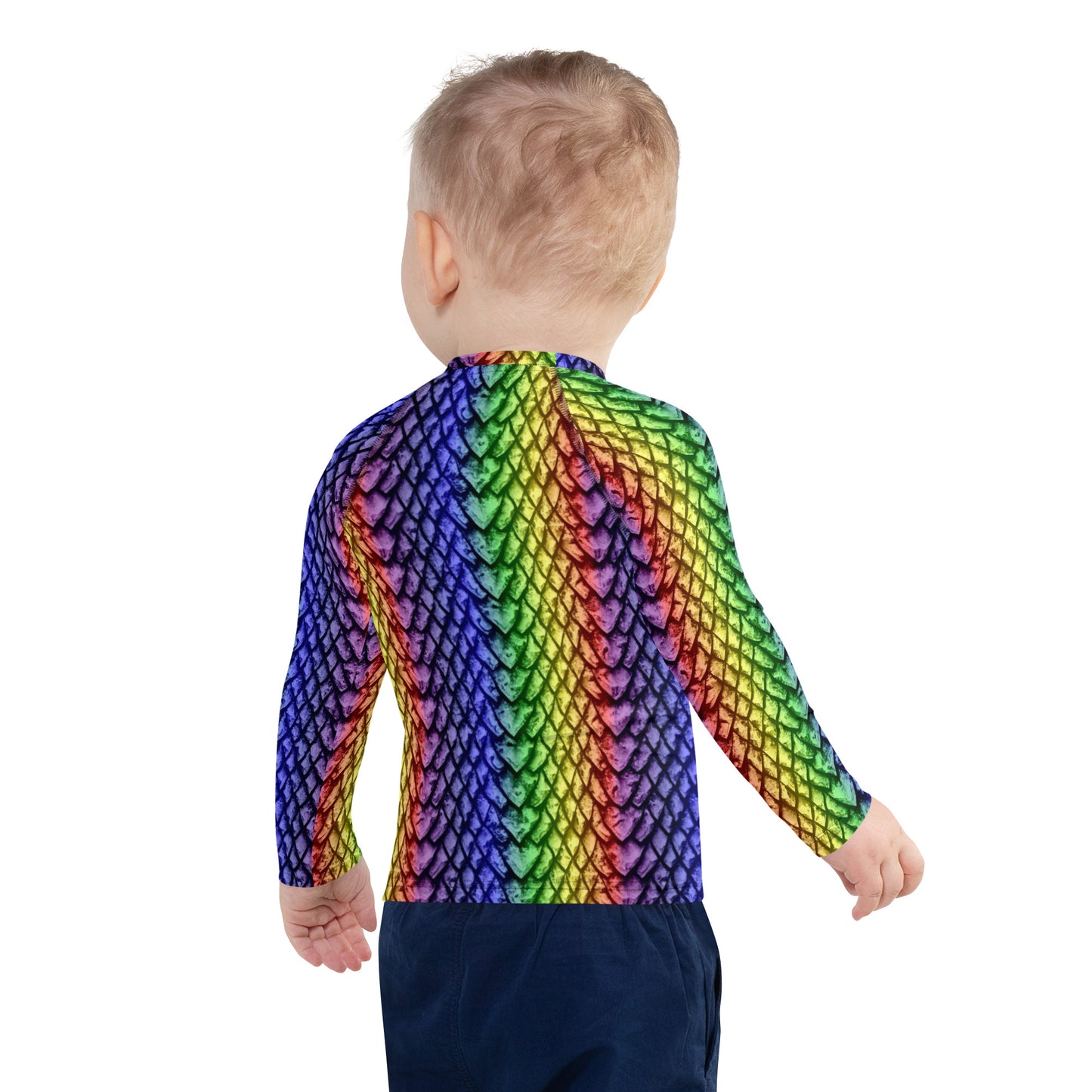 Rainbow Dragon Scale Kids' Rash Guard