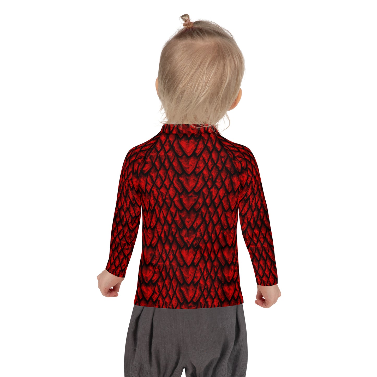 Ruby Dragon Scale Kids' Rash Guard