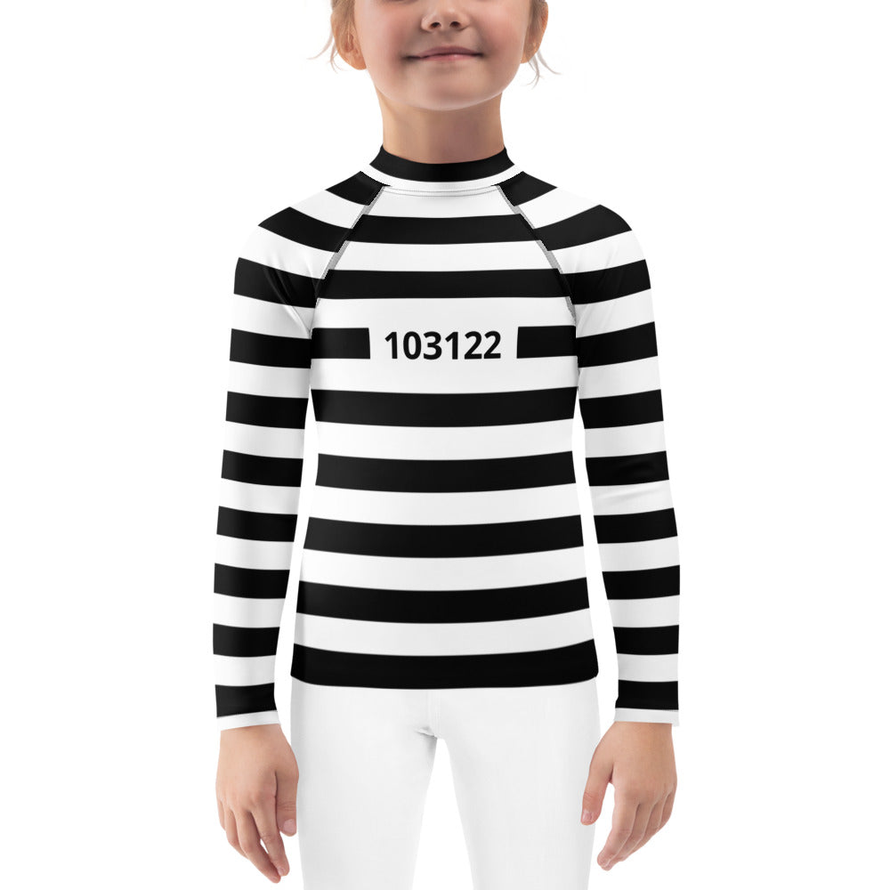 Prison Stripes Kids' Rash Guard