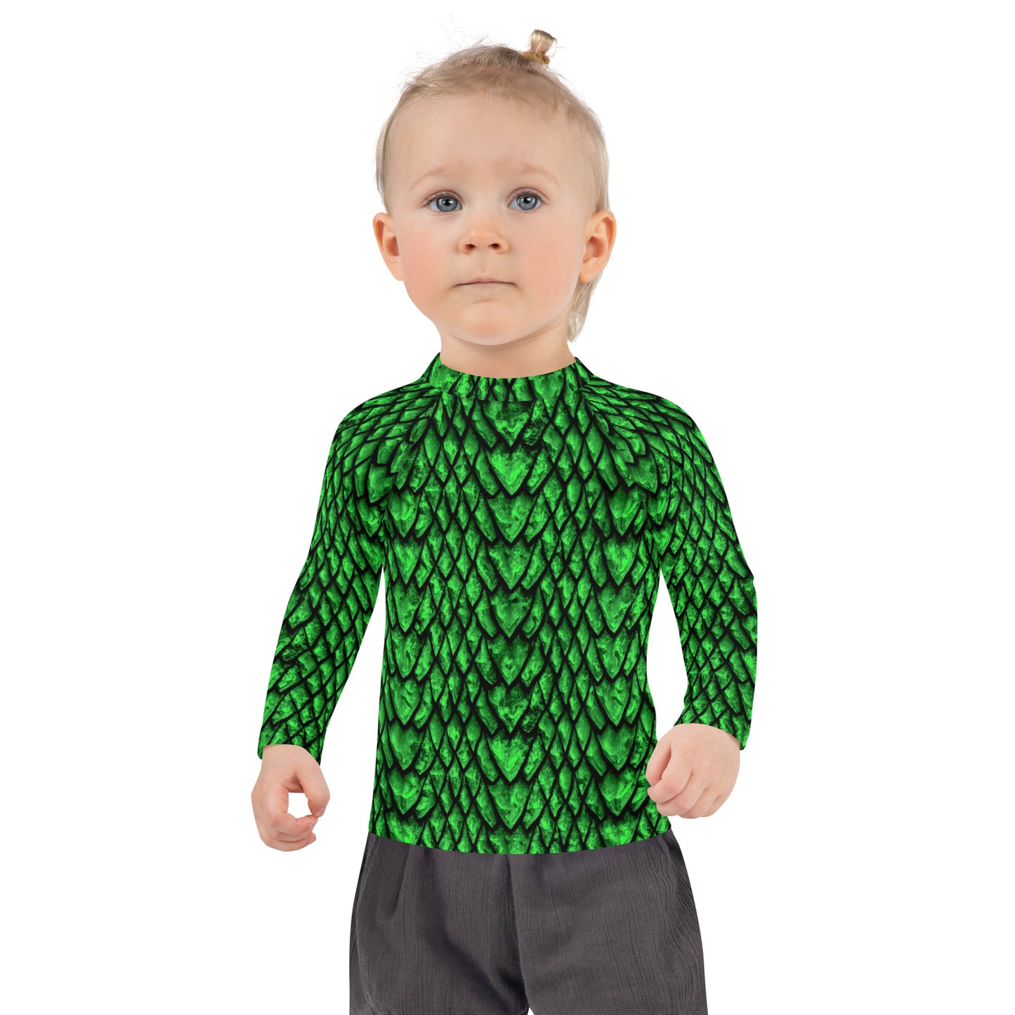 Emerald Dragon Scale Kids' Rash Guard