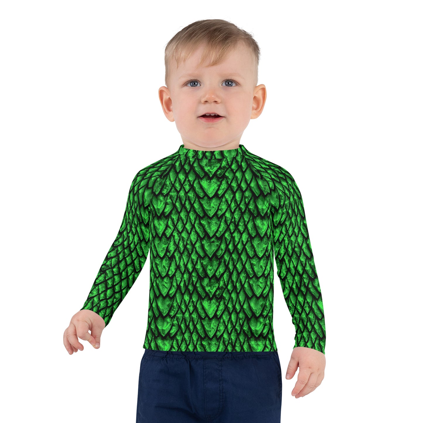 Emerald Dragon Scale Kids' Rash Guard