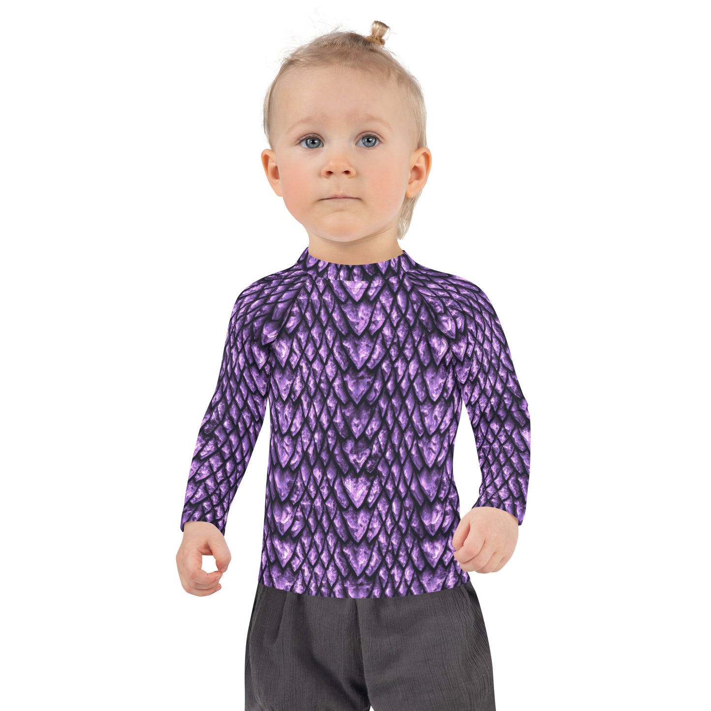 Amethyst Dragon Scale Kids' Rash Guard