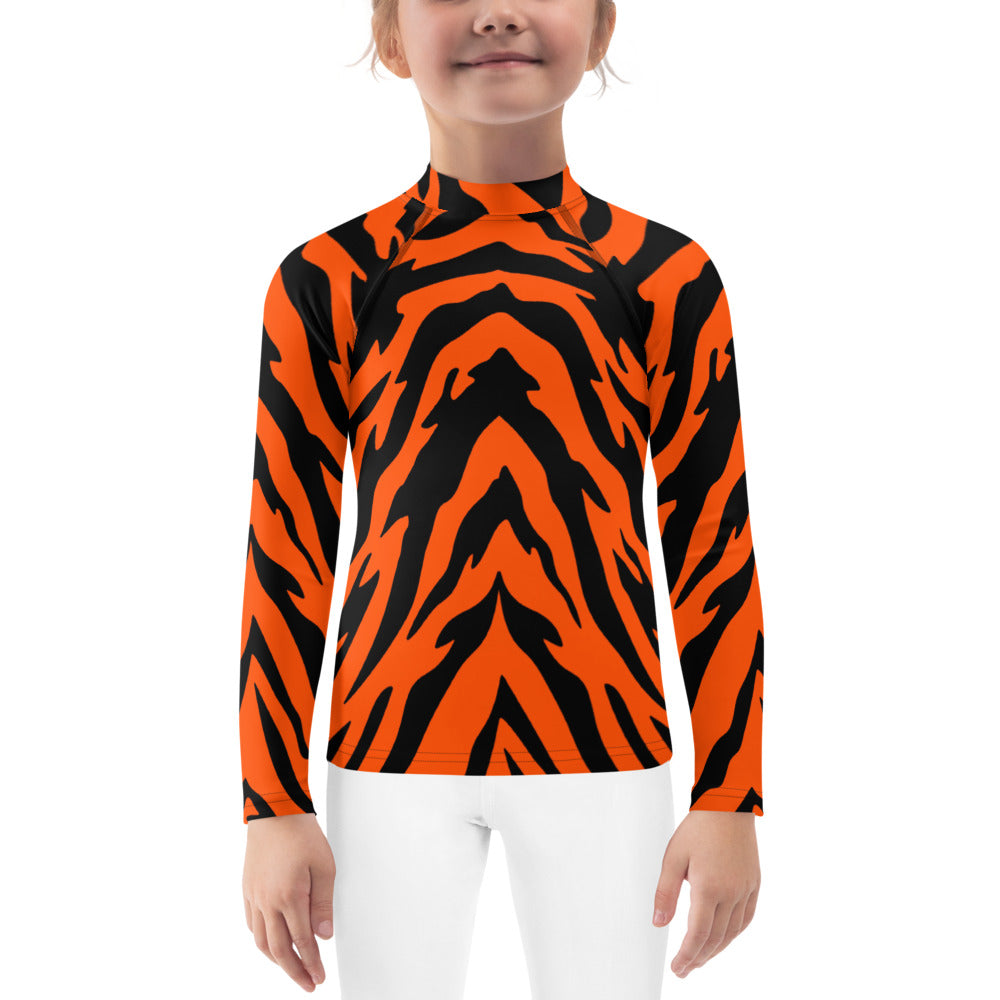 Bengal Tiger Stripe Kids' Rash Guard