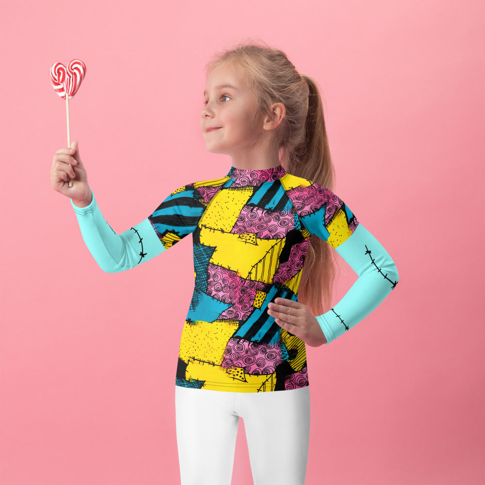 Sally Stitches Kids' Rash Guard