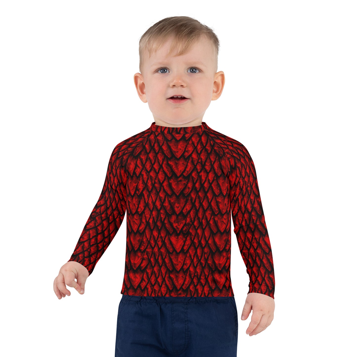 Ruby Dragon Scale Kids' Rash Guard