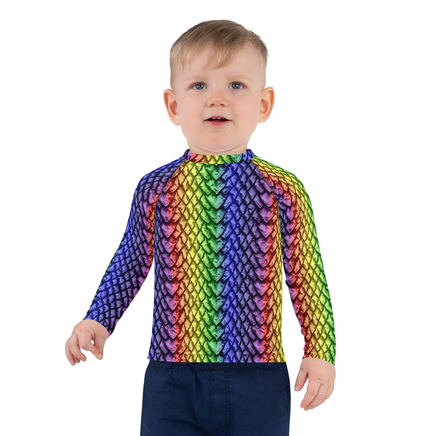 Rainbow Dragon Scale Kids' Rash Guard