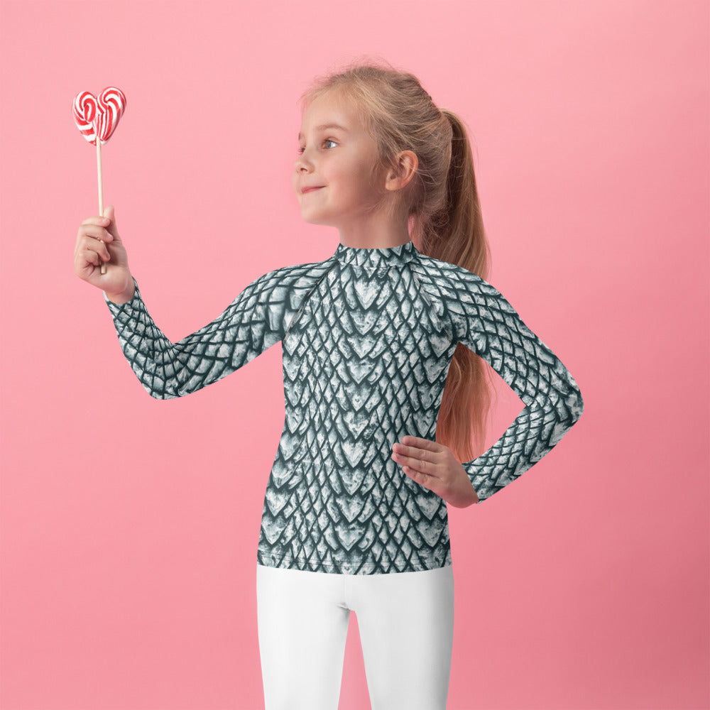 Ice Dragon Scale Kids' Rash Guard