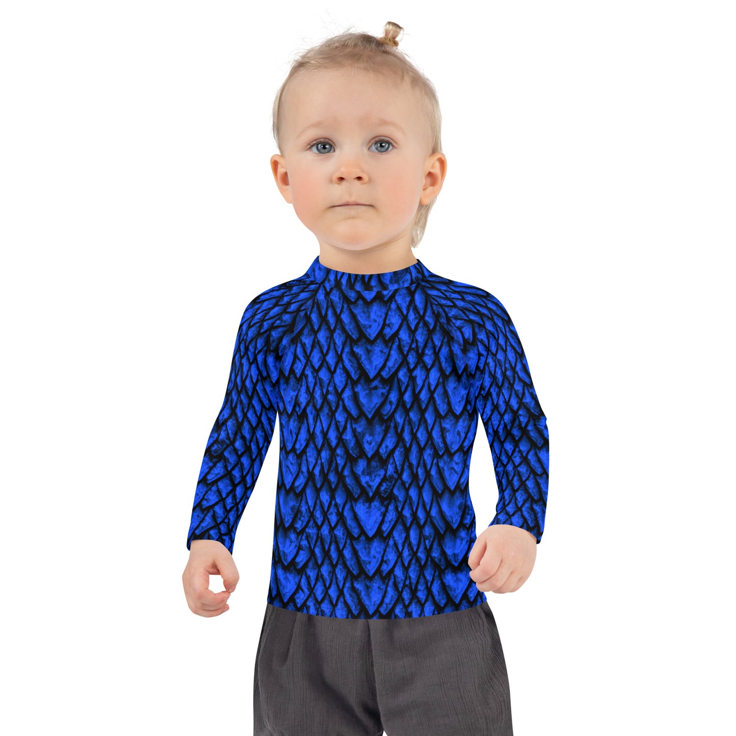 Sapphire Dragon Scale Kids' Rash Guard