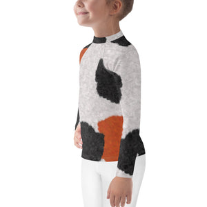 Calico Cat Fur Print Kids' Rash Guard