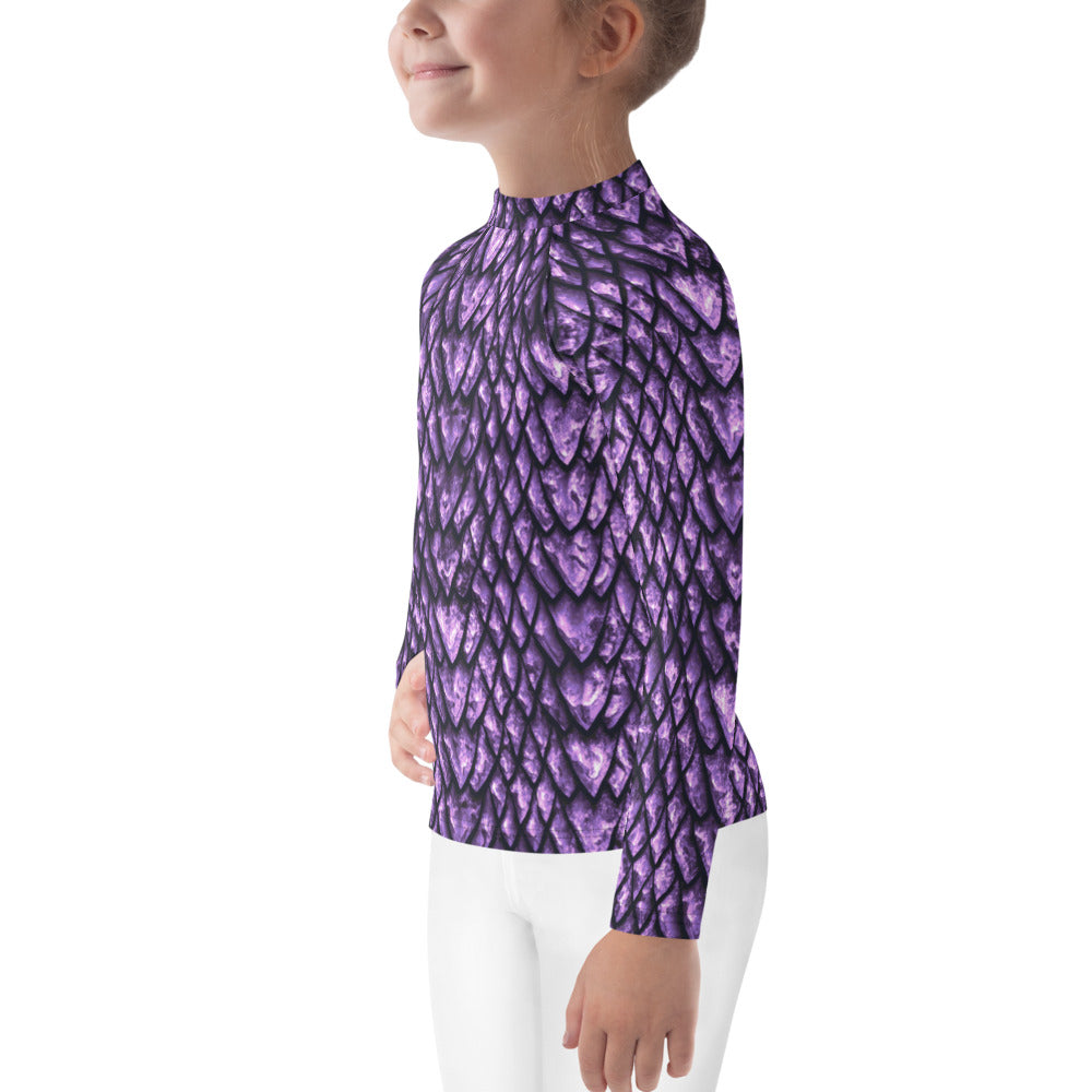 Amethyst Dragon Scale Kids' Rash Guard