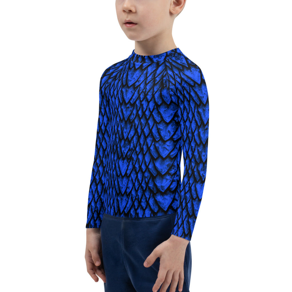 Sapphire Dragon Scale Kids' Rash Guard