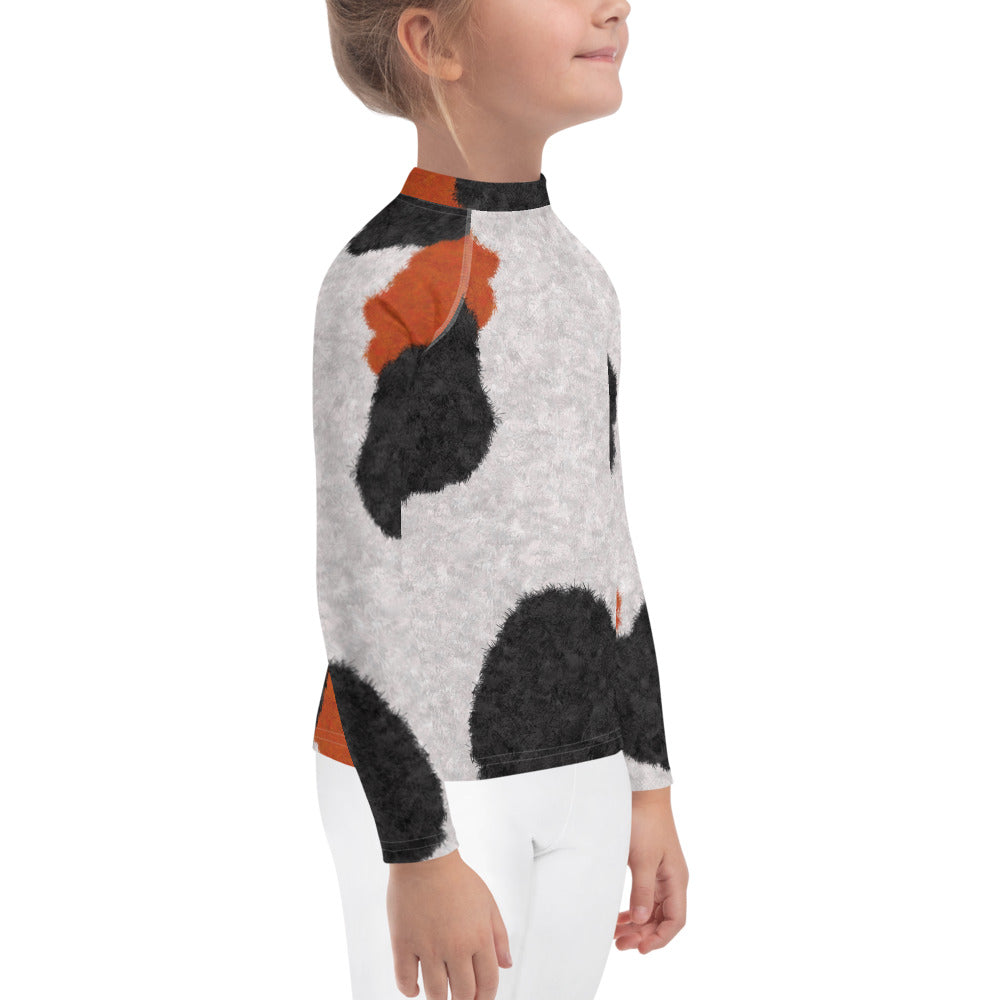 Calico Cat Fur Print Kids' Rash Guard