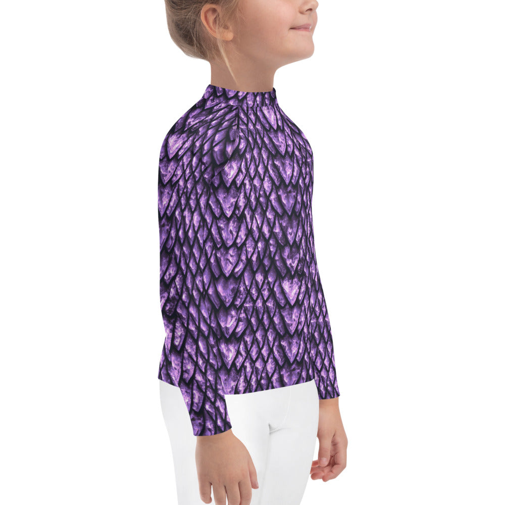 Amethyst Dragon Scale Kids' Rash Guard