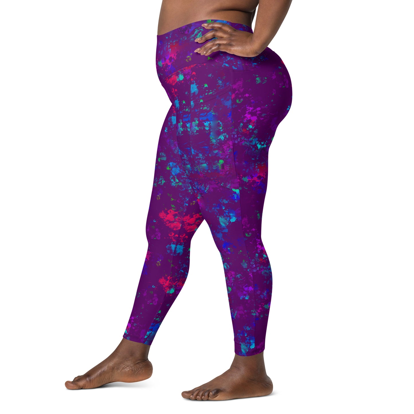 Color Splatter Leggings with Pockets