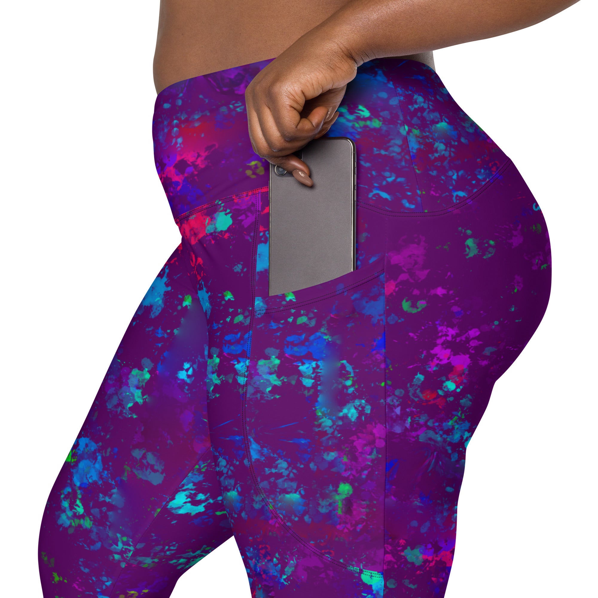 Color Splatter Leggings with Pockets
