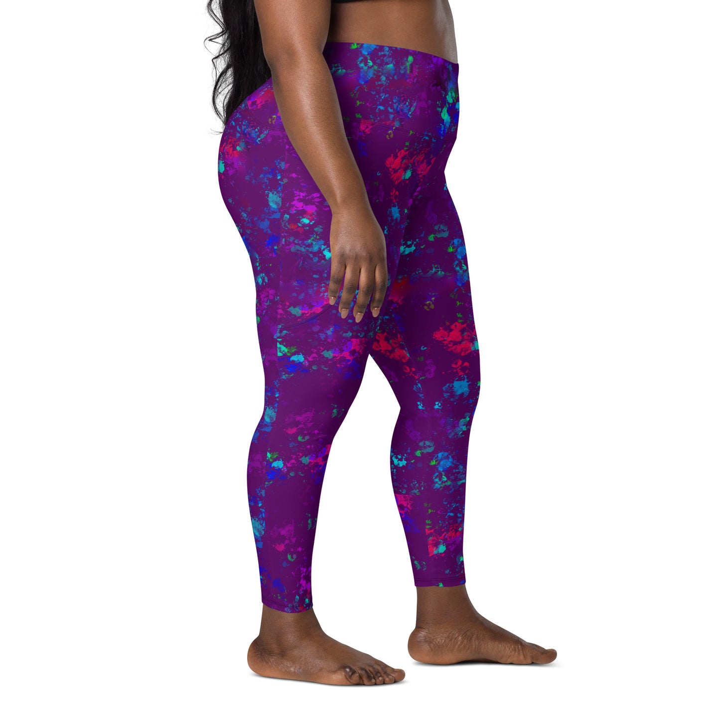 Color Splatter Leggings with Pockets