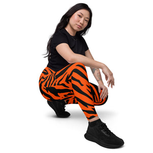 Bengal Tiger Stripe Leggings with Pockets