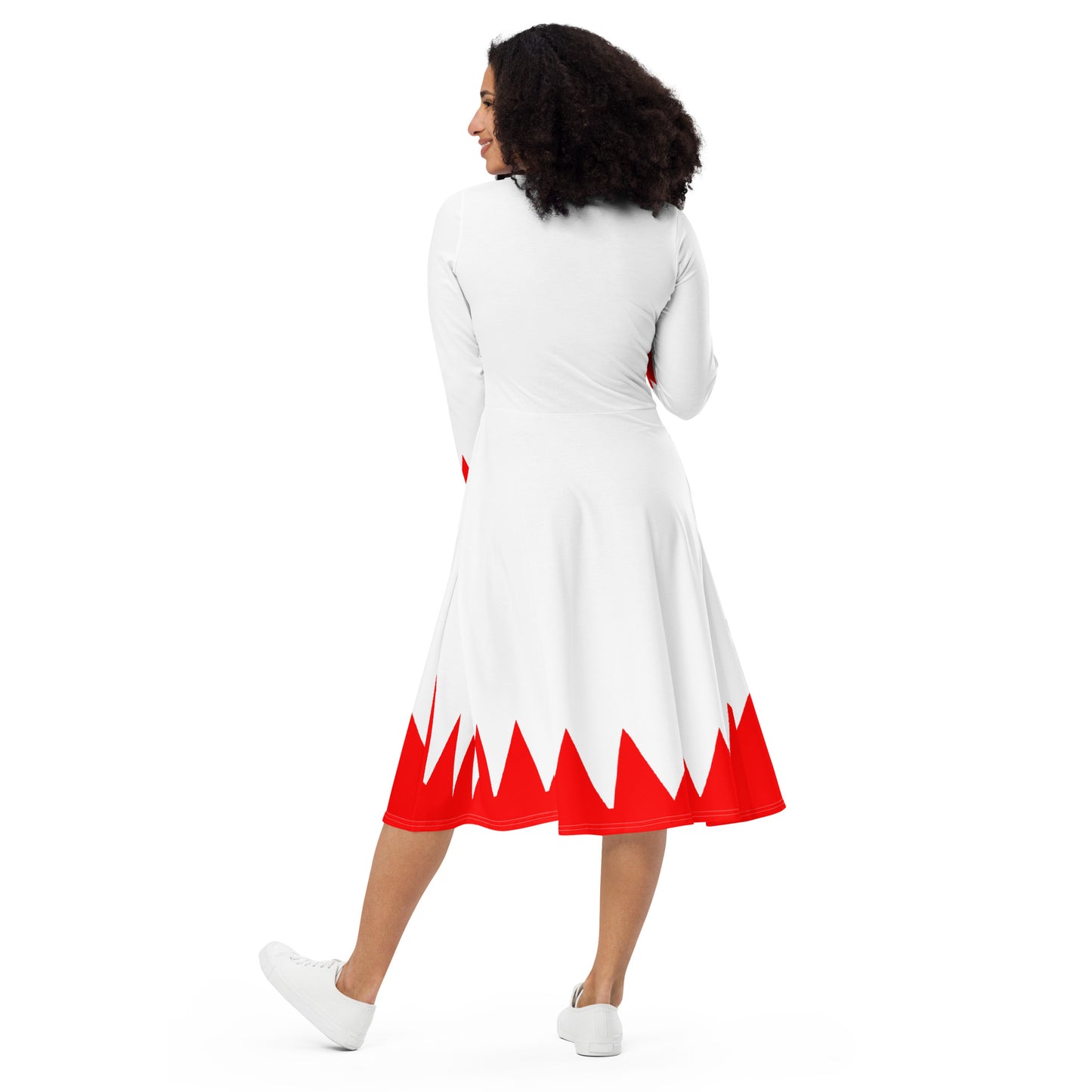 White Mage Long Sleeve Midi Dress