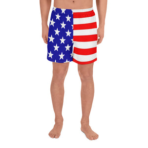 American Flag Men's Athletic Mid-Length Shorts