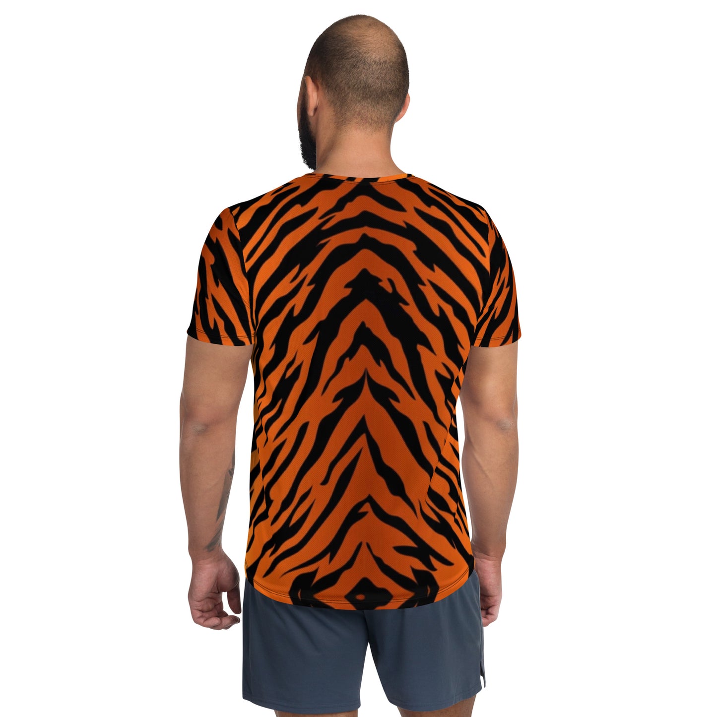 Bengal Tiger Stripe Men's Athletic T-shirt