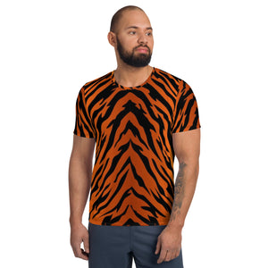 Bengal Tiger Stripe Men's Athletic T-shirt