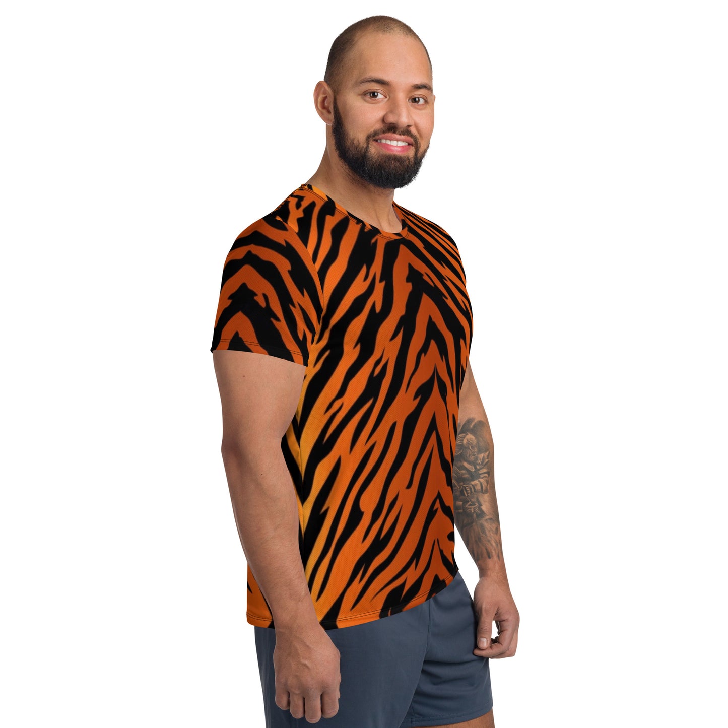 Bengal Tiger Stripe Men's Athletic T-shirt