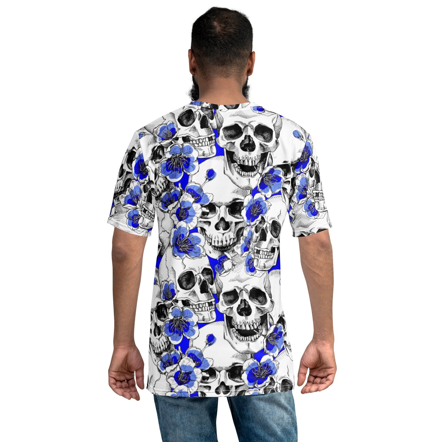 Skulls and Blue Blossoms T-shirt