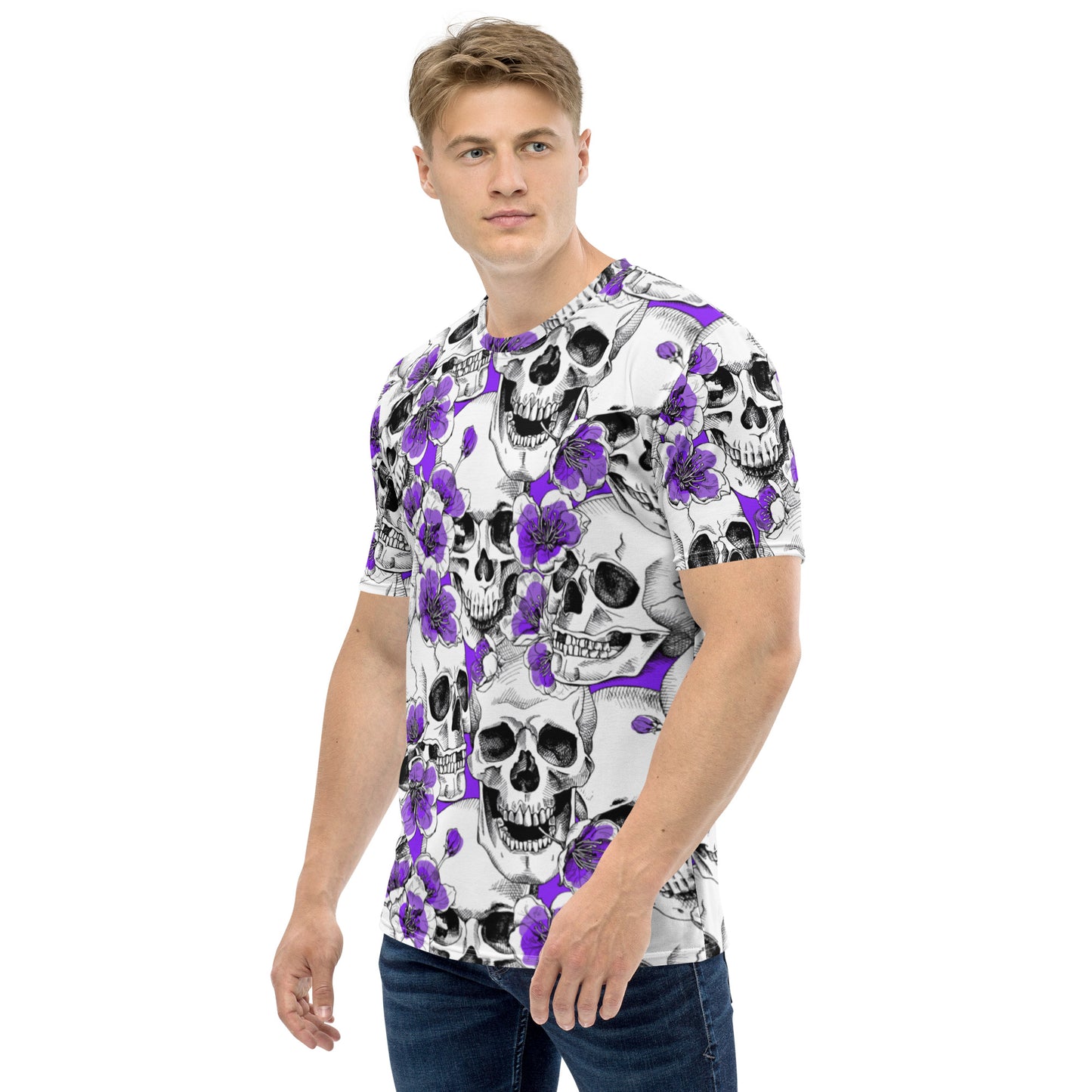 Skulls and Purple Blossoms T-shirt