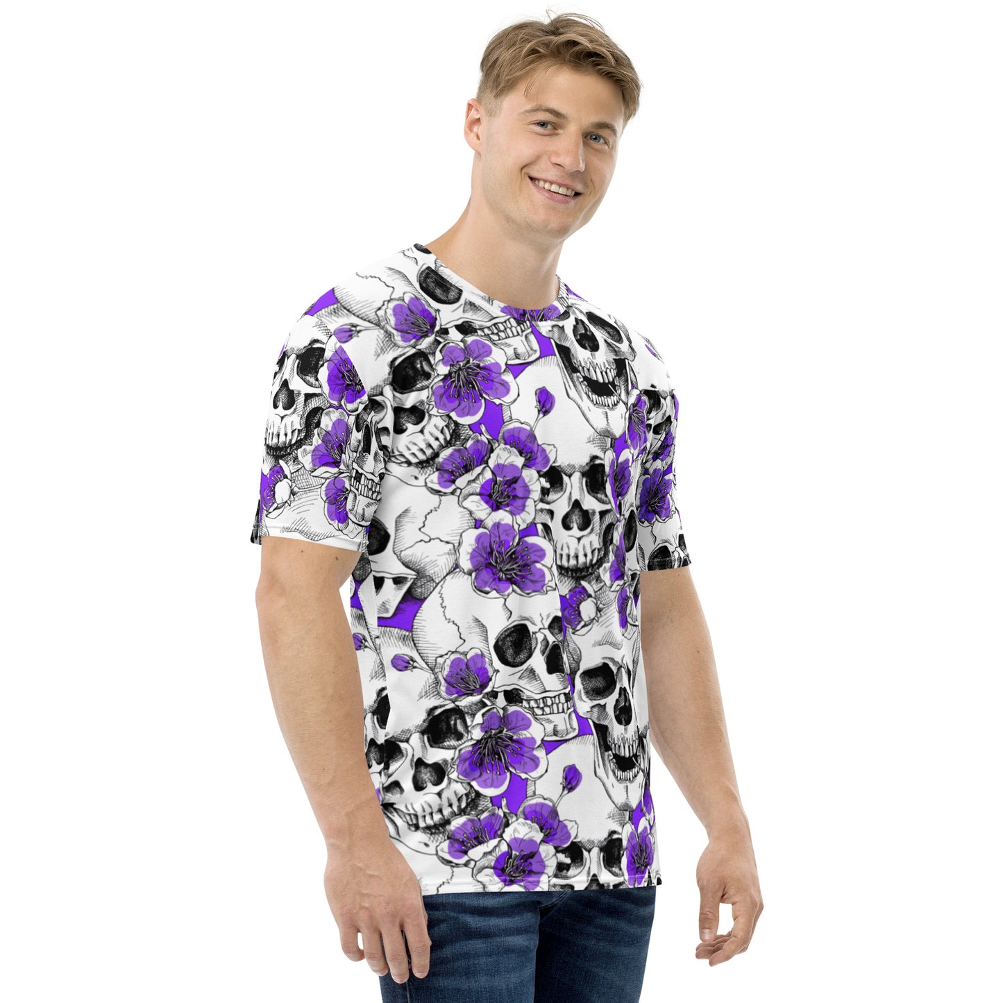 Skulls and Purple Blossoms T-shirt