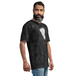 Black Cat with White Bib Fur Print Unisex T-shirt