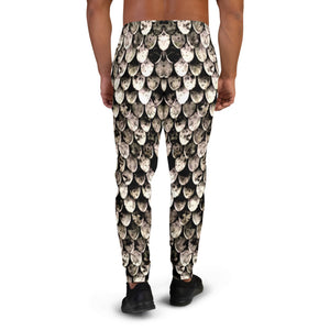 Men's Tarnished Scale Mail Print Slim Fit Joggers