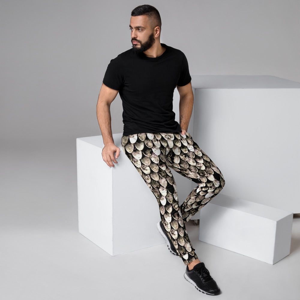 Tarnished Scale Mail Print Men's Slim Fit Joggers