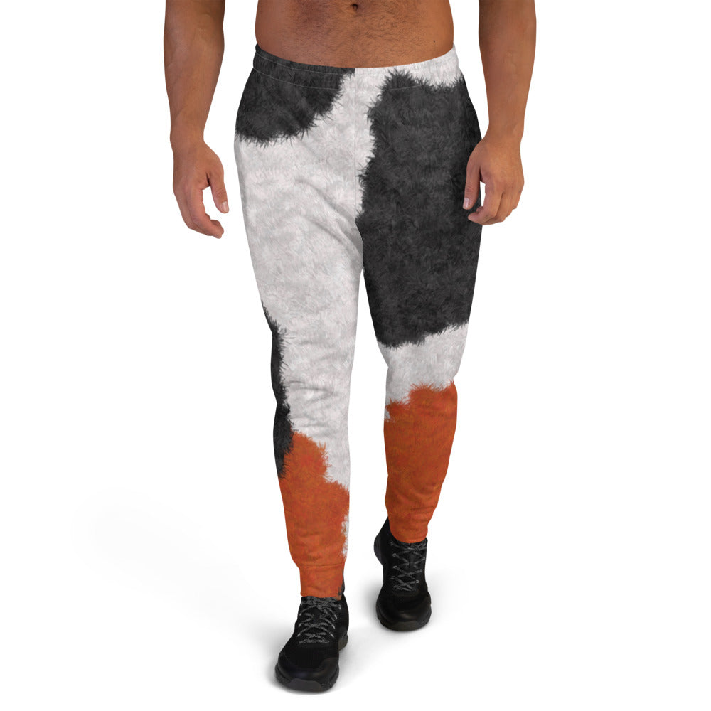 Calico Cat Fur Print Men's Slim Fit Joggers