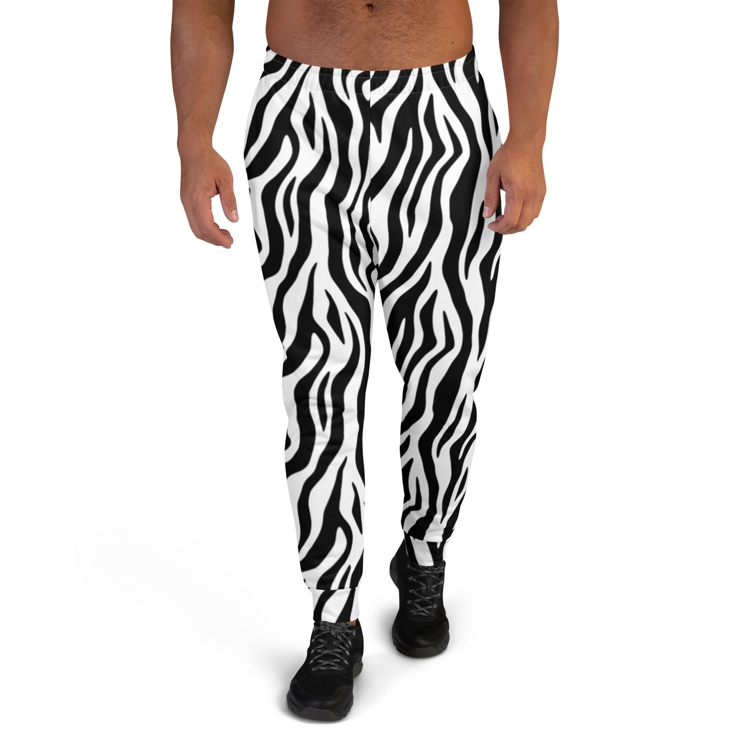 Zebra Stripe Men's Slim Fit Joggers